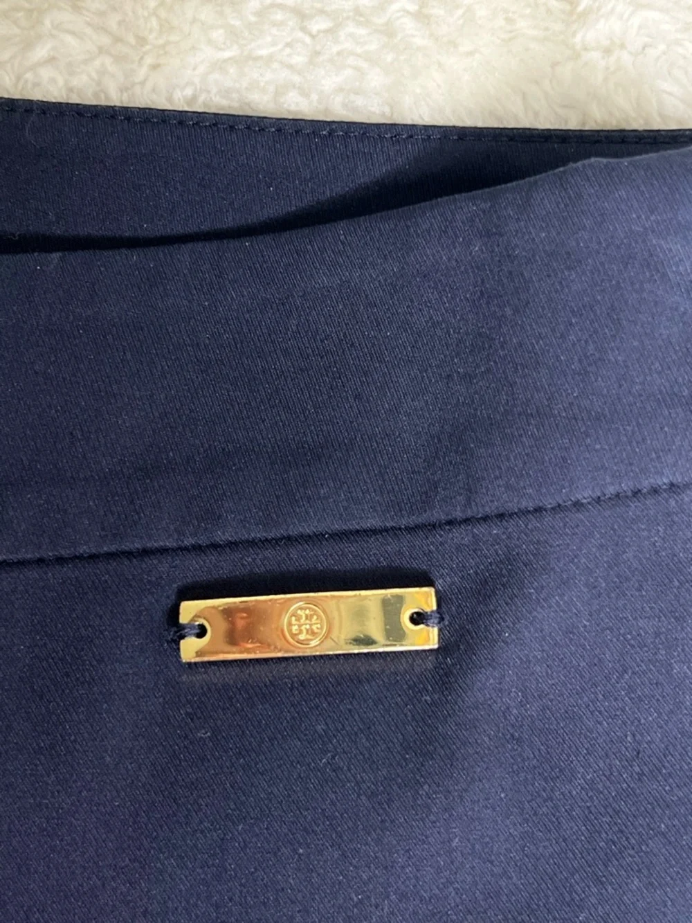 Tory Burch Navy High-Waist Slim Trousers Navy Size 4